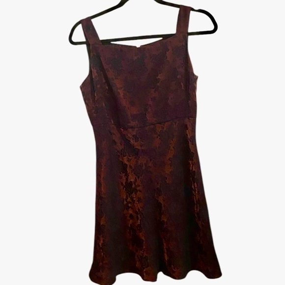 Vintage 90s Jaquard burgundy black sleeveless party mini dress 
moody whimsigoth - Picture 4 of 15